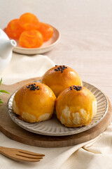 Moon cake yolk pastry for Mid-Autumn Festival holiday.