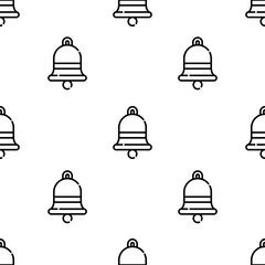bell icon pattern. Seamless bell pattern on white background.