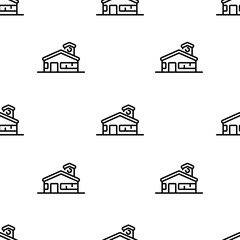 school icon pattern. Seamless school pattern on white background.