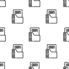 folder icon pattern. Seamless folder pattern on white background.