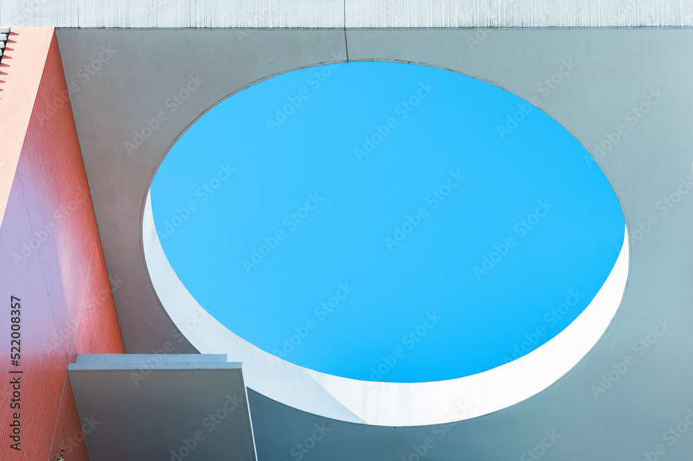 Poster exterior of modern architecture. building abstract background