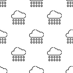 rain icon pattern. Seamless rain pattern on white background.