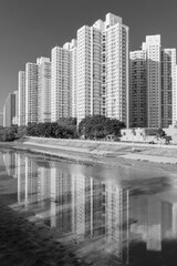 High rise residential building in Hong Kong city