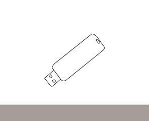 Pen Drive Icon Vector stock illustration. Pen drive icon vector illustration stock illustration. USB flash drive icon vector line art design. Flash Drive Icon Vector Illustration