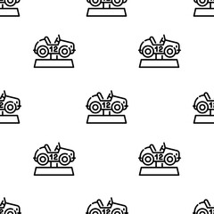 car icon pattern. Seamless car pattern on white background.