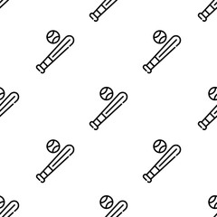 baseball icon pattern. Seamless baseball pattern on white background.