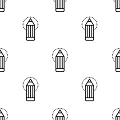 pencil icon pattern. Seamless pencil pattern on white background.