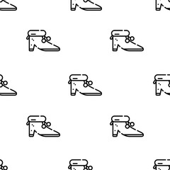 shoes icon pattern. Seamless shoes pattern on white background.