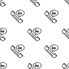 phone icon pattern. Seamless phone pattern on white background.
