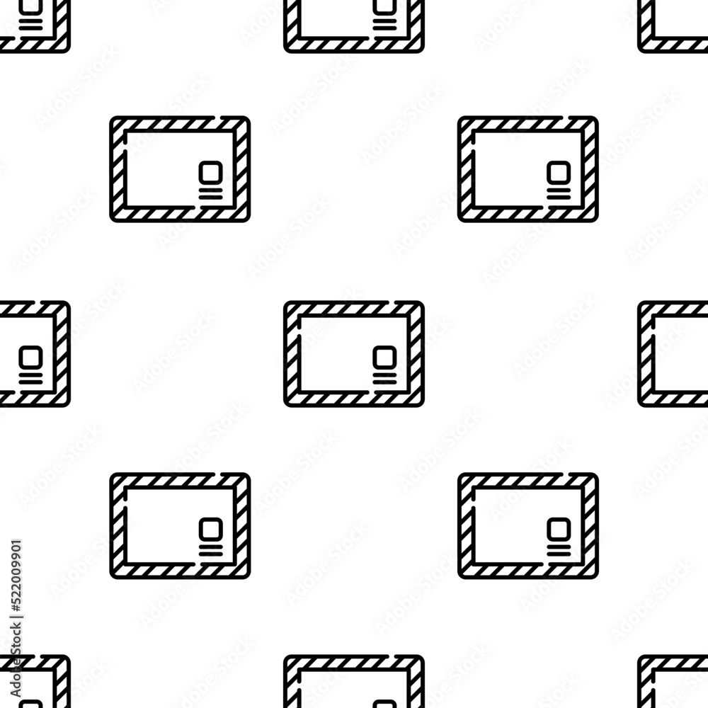 Canvas Prints envelope icon pattern. seamless envelope pattern on white background.