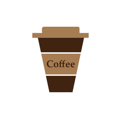 Coffee icon flat design illustration