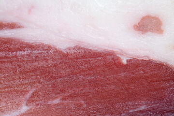 Smoked Bacon texture, full frame. Macro bacon background.