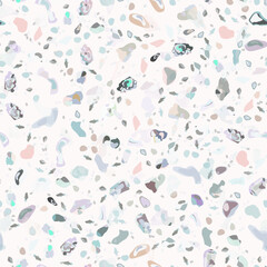 Terrazzo Texture Vector. Flooring Seamless Pattern