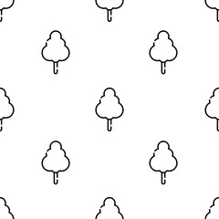 cotton candy icon pattern. Seamless cotton candy pattern on white background.