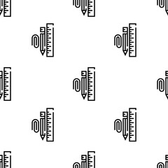 stationary icon pattern. Seamless stationary pattern on white background.