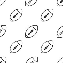 american football icon pattern. Seamless american football pattern on white background.