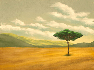 Fototapeta premium Vintage effect landscape