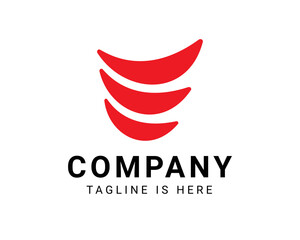 Letter E abstract logo design company