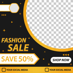 Fashion sale template golden theme with free space.perfect for digital marketing product.