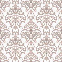 Damask seamless pattern element. Vector floral damask ornament vintage illustration.