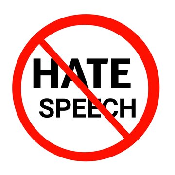 No Hate Speech Sign Icon 