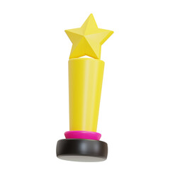 star trophy illustration 3d