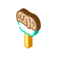 chocolate apple isometric icon vector. chocolate apple sign. isolated symbol illustration