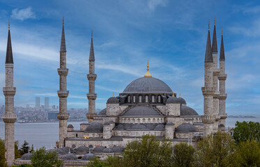 Naklejka na ściany i meble Istanbul, Turkey - April 29, 2022 - The Hagia Sophia Mosque.