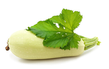 Courgette with leaves.