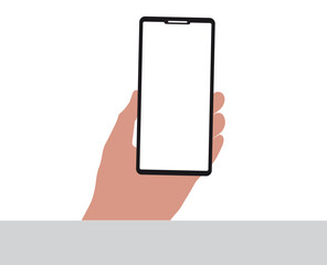 mobile in hand vector qr code
