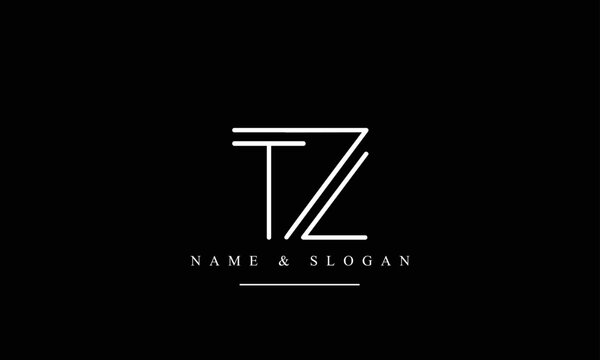 TZ, ZT, T, Z abstract letters logo monogram