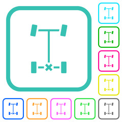 Rear differential lock vivid colored flat icons