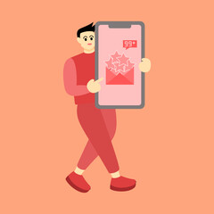 Customer online review rating and feedback illustration