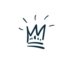 princess crown vector concept saying lettering hand drawn shirt quote line art simple monochrome