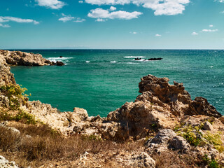 Fototapeta na wymiar Puglia coast in southern Italy, Adriatic Sea coast