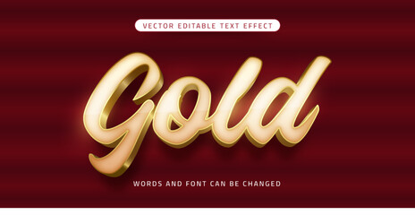 Editable text gold 3d style effect