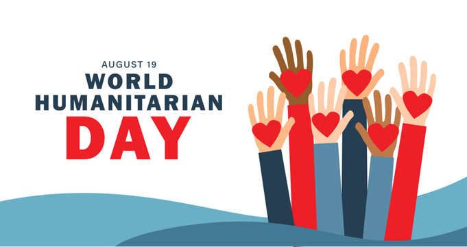 World humanitarian day, Agust 19, illustration. - Powered by Adobe