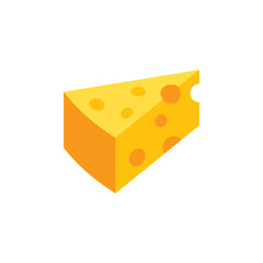 Rebanada de queso. Concepto de producto lácteo y alimento