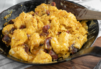 Chorizo with fried eggs