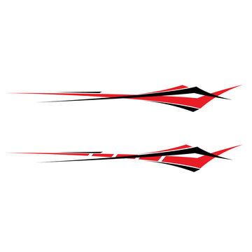 car wrapping decal template vector design. racing car body decals.
