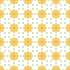 Colorful flower pattern background illustration.