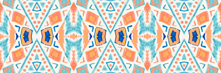 Seamless ethnic background. Geometric aztec pattern.