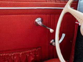  interior of the old-timer car
