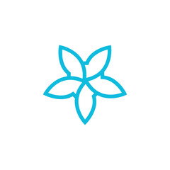 Star-shaped flower. vector symbol