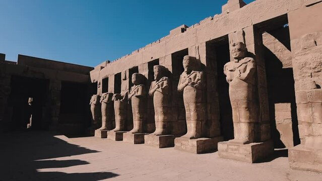 Statues In The Ancient Karnak Temple, Egypt