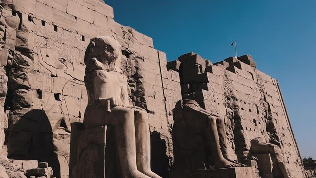 Statues In The Ancient Karnak Temple, Egypt