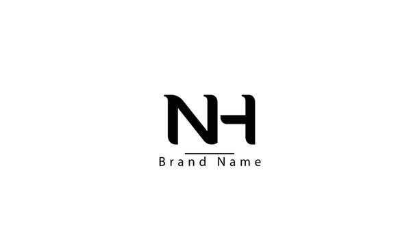 NH HN N H abstract vector logo monogram template