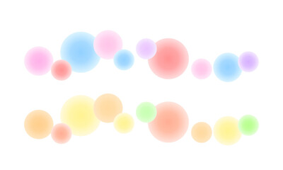 シンプルでふんわりとした水玉のベクターイラスト