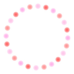 シンプルでふんわりとした水玉のベクターフレームイラスト