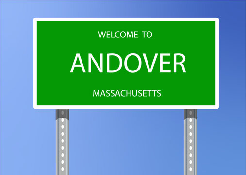 Vector Signage-Welcome to Andover, Massachusetts, United States